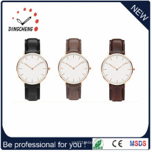 Fashion Water Resistant Black Leather Watch for Men (DC-470)
